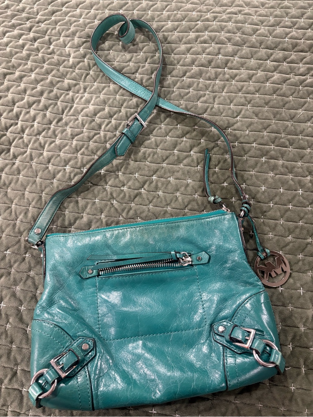 MICHAEL Michael Kors Teal Leather Crossbody Bag